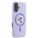 Чехол Karl Lagerfeld Silicone KC Heads MagSafe для iPhone 16 Plus фиолетовый