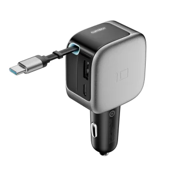 Автомобильное зарядное устройство Cuktech CC903P 100W с кабелем USB-C, серое
