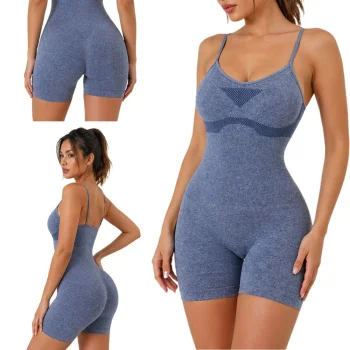 Sieviešu sporta kombinezons Push Up S/M, zils