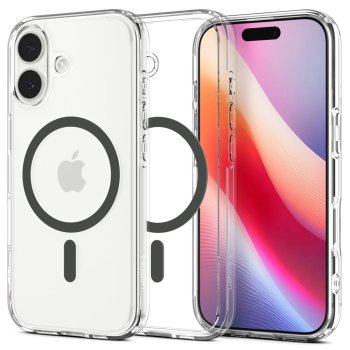 Чехол Spigen Ultra Hybrid Mag MagSafe для iPhone 17, прозрачный/графитовый