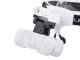 Watchmaker Magnifier Glasses with 2 LED and 5 Interchangeable Lenses, Black/White