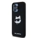 Karl Lagerfeld iPhone 15 Pro Max vāciņš Silicone Choupette Head MagSafe, melns