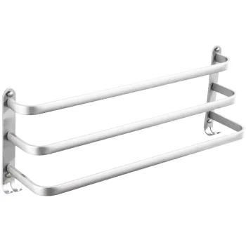 Wall-Mounted Towel Rack 50cm, Silver
