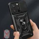 Hybrid Armor Camshield Case for iPhone 15 Pro Max with Camera Cover, Pink