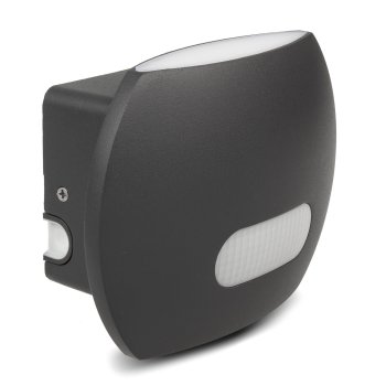 Maclean MCE366 LED sienas lampa ar PIR sensoru, 20W, 1600lm, IP65, pelēka