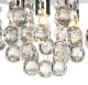 Glamour Crystal 3-Light Ceiling Light Fixture, Chrome