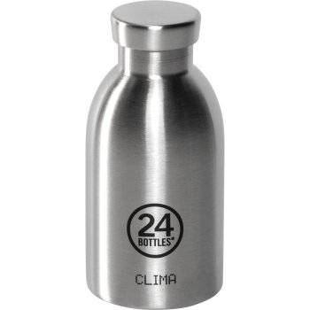 24Bottles Clima Bottle Water Bottle, Brushed Steel, 330 ml