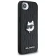Karl Lagerfeld Monogram Choupette Head Pin iPhone 16e vāciņš, melns