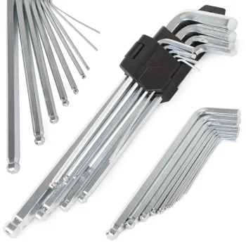 Ball-End Hex Key Wrench Set 9 pcs, 1.5-10 mm