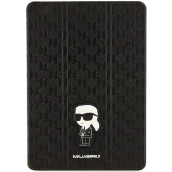 Чехол-книжка Karl Lagerfeld Saffiano Monogram Ikonik для iPad 10.2" (7-е пок.), черный