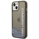 Karl Lagerfeld Liquid Glitter Elong vāciņš iPhone 14 Plus / 15 Plus - Melns