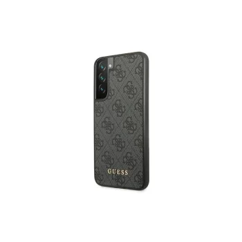 Samsung Galaxy S22 5G (SM-S901) Guess 4G Metal Gold Logo Case Cover, Grey | Telefona Maciņš Vāks Apvalks Bampers