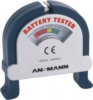 Ansmann Baterijas Testeris priekš AA, AAA AG372A 9V Kronām | Battery Tester