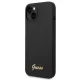 Guess Silicone Vintage Gold Logo vāciņš iPhone 14 Plus - Melns