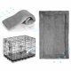 Pethaus Folding Metal Dog Crate with Bed for Small Dogs 75x45x54 cm PH-200