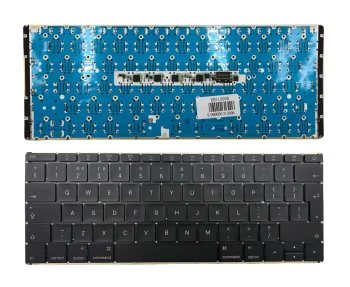 Apple Macbook Air Retina 12" A1534 (2016-2017) tastatūra, UK, melna