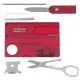 Victorinox SwissCard Lite daudzfunkcionāla karte, sarkana caurspīdīga