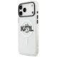 Karl Lagerfeld IML Choupette Sketch Logo MagSafe Vāciņš iPhone 17 Pro, Caurspīdīgs