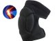 Protective Foam Knee Pads for Work, Gardening and Sports, Set of 2, Black