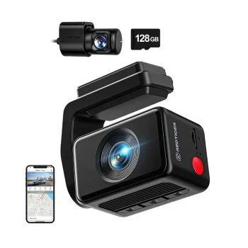 Video reģistrators REDTIGER F4 Pro WiFi 4K + 1080p, 128 GB