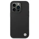 BMW iPhone 14 Pro vāciņš Silicone Metal Logo, melns