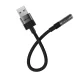 Audio adapteris Acefast J13, USB-A uz 3.5 mm mini jack, melns