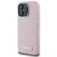 Чехол Karl Lagerfeld FW Metal Plate для iPhone 16 Pro, MagSafe, розовый