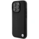 BMW iPhone 16 Pro Max vāciņš Leather Hot Stamp, melns