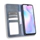 Xiaomi Redmi 9A PU Leather Retro Style Wallet Protective Cover Case, Blue | Чехол для Телефона...
