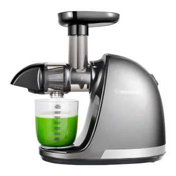 Шнековая соковыжималка Amzchef 1501-GA, серая