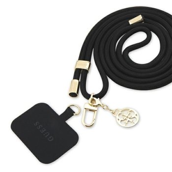 Guess GUOUCNMG4EK Universal CBDY Cord Strap black/black Nylon 4G Metal Charm