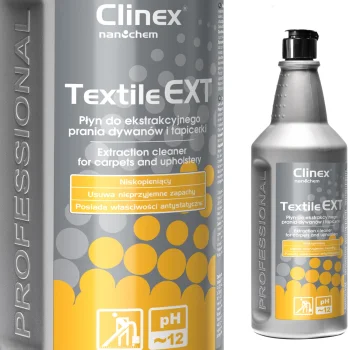 Жидкость для машинной и ручной стирки ковров обивки CLINEX Textile EXT 1 л