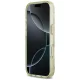 Чехол Guess IML Glitter Flowers Triangle MagSafe для iPhone 17 / 18 Pro, зеленый