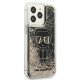 Karl Lagerfeld iPhone 13 Pro / 13 vāciņš Liquid Glitter Gatsby Melns