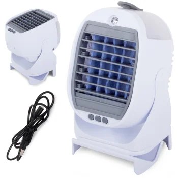 Mini Air Cooler and Humidifier 2in1 USB KLW-061, White/Grey