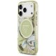 Guess IML Glitter Flowers Triangle MagSafe Phone Case Cover iPhone 17 Pro Max - Green