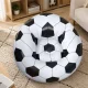 Inflatable Football Chair Soccer Ball Pouf Seat, Black and White