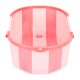 ECOTOYS Foldable Baby Bathtub with Heat-Sensitive Drain Plug, Portable Infant Bath, Pink
