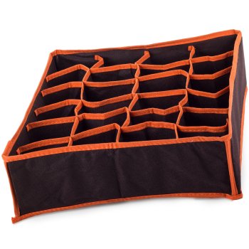 Органайзер для белья и носков в ящик, 24 ячейки, коричневый