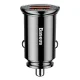 Baseus 30W Divu Portu Auto Lādētājs QC 3.0, Melns | Baseus car charger Dual