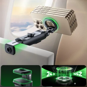 Joyroom JR-ZS509 MagSafe saderīgs pašbilžu kociņš un statīvs ar Bluetooth, melns