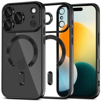 Tech-Protect MagFlex MagSafe vāciņš iPhone 17 Pro Max - Caurspīdīgi melns | Phone Case Cover Clear Black