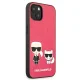 Чехол Karl Lagerfeld для iPhone 13 mini Ikonik Karl & Choupette, фуксия