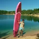 Надувная SUP-доска TSUNAMI T10 PRO 350 см с веслом, розовая