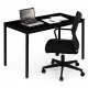 Virtuves galds 120x60 cm 4-5 personām datorsgalds ModernHome, melns