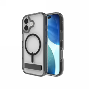 ZAGG Santa Cruz Snap KS MagSafe maciņš ar statīvu iPhone 17 – caurspīdīgs un melns | Phone Case Cover