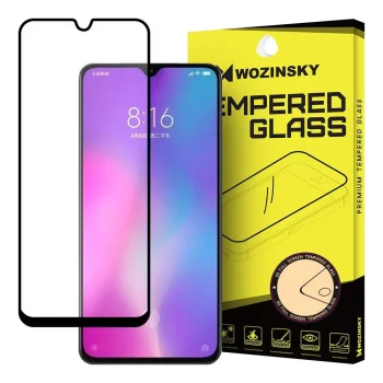 5D aizsargstikls Xiaomi Mi 9 Lite / CC9 / CC9mt, melns pilna pārklājuma (Tempered Glass)