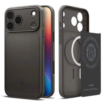 Spigen iPhone 17 Pro vāciņš Thin Fit Mag, Gunmetal