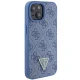 Guess iPhone 15 vāciņš Crossbody 4G Metal Logo, zils