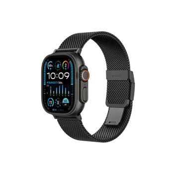 AmazingThing Titan metāla siksniņa Apple Watch 38-49 mm, melna